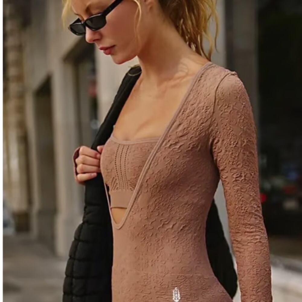 FP Movement by Free People Lace Jumpsuit in Brown